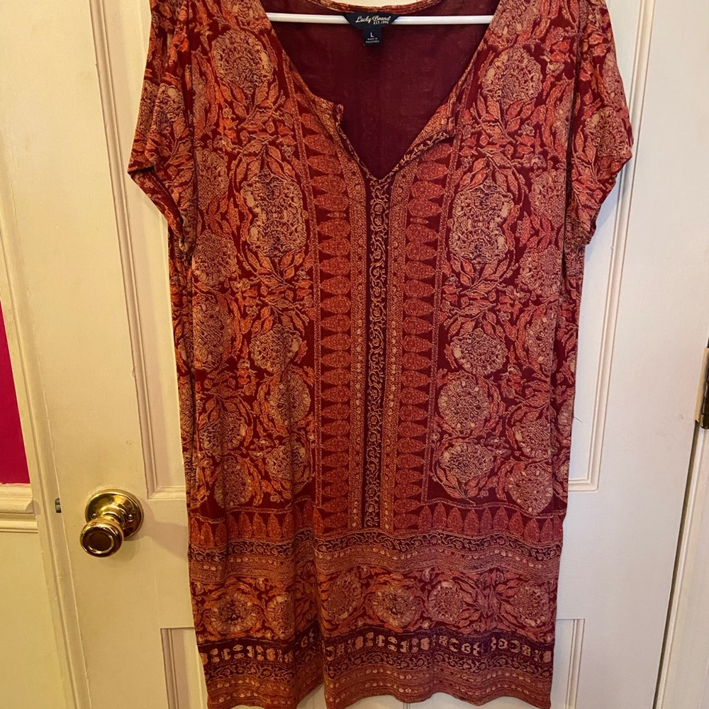 Lucky Brand patterned tee dress